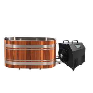 <span class=keywords><strong>Bain</strong></span> de glace ovale de luxe en cèdre - Baignoire <span class=keywords><strong>nordique</strong></span> froide pour la récupération et la thérapie des athlètes - Product Image 4