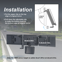 Rétroviseur de Voiture Multifonction Pliable avec Vaste Champ de Vision, Quadruple Pliage, Pivotant et Réglable pour Bébé à l'Intérieur