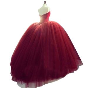 FA71 Vestidos De Novia Crystal <strong>Red</strong> <strong>Wedding</strong> <strong>Dresses</strong> Princess Sweetheart Beaded Tulle Puffy Ball Gown <strong>Wedding</strong> Gowns - Product Image 1