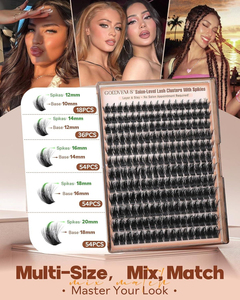 Extensiones de Pestañas Postizas Gruesas y Esponjosas, Mezcla de Extensiones de Pestañas DIY de 10-18 mm, Extensiones de Pestañas Individuales de 30D-100D - Product Image 5