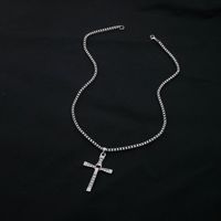 Fast & Furious 8 : Collier Croix pour Enfants 50 cm, Chaînes Multiples en Alliage de Zinc "Torre" avec Diamant Plaqué Or, Cadeau d'Anniversaire