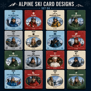 Collection Premium de Cartes à Collectionner en Métal Série Ski Alpin – Art Émail Ovale Vintage <span class=keywords><strong>Alpes</strong></span> Sports d'Hiver pour Collectionneurs - Product Image 4