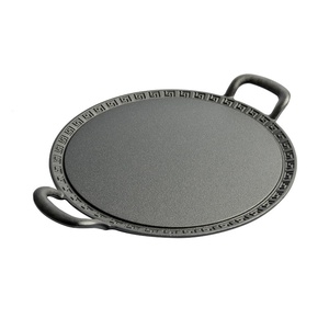 Poêle à frire multi-usages en fonte non revêtue, antiadhésive naturelle, <span class=keywords><strong>pour</strong></span> crêpes, pancakes et grillades domestiques - Product Image 1