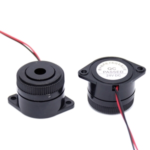 Zumbador piezoeléctrico activo de 30*25MM 24VDC con sonido de pitido constante de alto decibelio, pequeño, para montaje en panel, con cable - Product Image 1