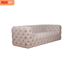 Salon <span class=keywords><strong>Convertible</strong></span> Carré Sectionnel Canapé Design Moderne <span class=keywords><strong>Tissu</strong></span> <span class=keywords><strong>Chesterfield</strong></span> Style Trois Places Écologique Réglable - Product Image 2