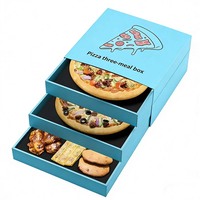 Boîtes à pizza en carton de qualité alimentaire, personnalisées avec logo, taille sur mesure, en gros, fabriquées en usine, encre à base de soja, boîte triple pour pizzas