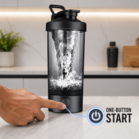 Kedatangan Terbaru Portable Tritan Push Button USB Rechargeable Low Noise Mixer Cup Pembersihan Satu Sentuhan Outdoor Mobil Protein Shake