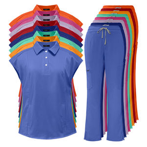 แฟชั่นสไตล์แขนสั้นนักเรียนแพทย์ใช้ผ้ายืดโพลีเอสเตอร์ 72% เรยอน 22% สแปนเด็กซ์ 6% ชุดเครื่องแบบขัดพยาบาล - Product Image 5