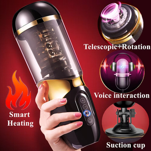 Masturbatore Maschile Automatico Telescopico con Riscaldamento e Controllo Vocale, Macchina per Masturbazione con Vagina Artificiale, Giocattolo Sessuale per Uomini - Product Image 1