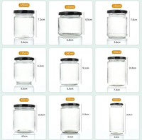 Bonne qualité 8oz 12oz 16oz 240ml 350ml 500ml 730ml épices miel confiture stockage des aliments bouteilles en verre bocaux avec couvercle