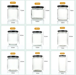Buena calidad 8oz 12oz 16oz 240ml 350ml 500ml Especias Mermelada <span class=keywords><strong>de</strong></span> miel Almacenamiento <span class=keywords><strong>de</strong></span> alimentos Botellas <span class=keywords><strong>de</strong></span> <span class=keywords><strong>vidrio</strong></span> Frascos <span class=keywords><strong>con</strong></span> <span class=keywords><strong>tapa</strong></span> - Product Image 3