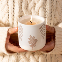 Pot de bougie parfumée à la cire de soja remplissage mat à motif personnalisé européen décoration maison bougie en céramique récipients vides