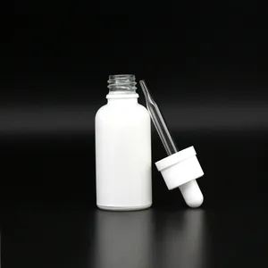 Оптом Fotai 15 мл 20 мл 30 мл матовый черный белый стеклянный флакон-капельница для упаковки масла