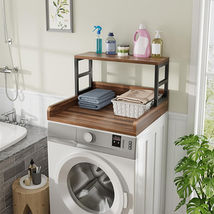 Huyền THOẠI GỖ phòng giặt Kệ <span class=keywords><strong>2</strong></span> Tier máy giặt Máy sấy Countertop cho máy giặt và máy sấy để gấp quần áo máy giặt máy sấy Countertop - Product Image 5