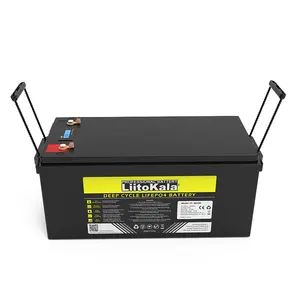 Liitokala เซลล์ LiFePO4เก็บพลังงานแบบพกพาได้แบตเตอรี่400Ah 200Ah 12V 24V 48 100Ah พร้อม BMS สำหรับ RV พลังงานแสงอาทิตย์