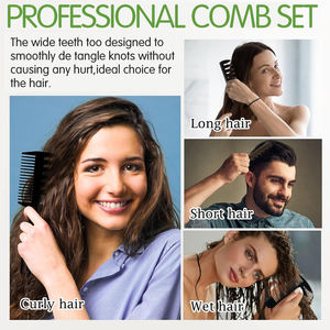 Peine Plegable de Plástico para Hombre, Diseño de Espina de Pescado, para Peinar, Pintar, Cepillo para Limpieza del Hogar - Product Image 6