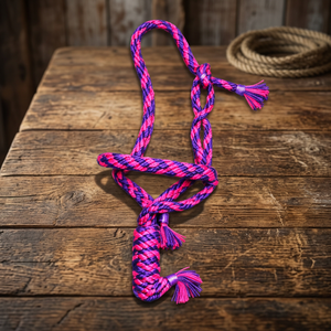 Rub International 7860H Corde en nylon tressée arc-en-ciel de qualité supérieure, nouée à la main, durable |   Taille et logo personnalisables Cheval - Product Image 2