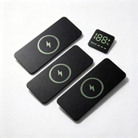 Autocollant personnalisé OEM noir pour panneau d'indicateur de charge sans fil, icône éclair, en PVC/PET, imprimé sur écran