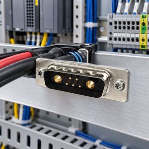 D-SUB <span class=keywords><strong>7W2</strong></span> Hochstrom-Steckverbinder Männlich mit Lötanschluss DB7W2 Gemischter Kontakt Strom- und Signalanschluss Typ D - Product Image 4