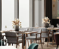 Halbrundes Restaurant Sofa Hotel Lobby Sitz Lounge Esstisch Tisch Set Luxus Cafeteria Möbel Sofas für Cafe Shops