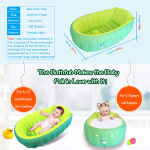 <span class=keywords><strong>Baignoire</strong></span> <span class=keywords><strong>gonflable</strong></span> épaisse pour bébé, <span class=keywords><strong>baignoire</strong></span> de voyage, mini piscine pour bébé, vert et jaune - Product Image 2