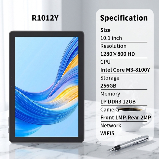 10.1" 2-in-1 Touch Screen Intel SSD Laptop with Windows 11 Home EU Plug IPS Display