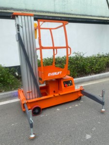 Plataforma Elevadora de Mástil Único de Aluminio, 400 kg, 6 m, 8 m, 10 m de Altura, <span class=keywords><strong>AWP</strong></span> para Mantenimiento Interior, Plataforma Elevadora Eléctrica - Product Image 3