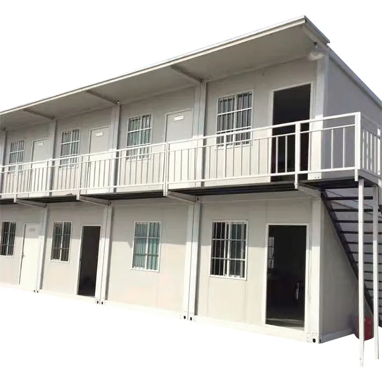 Prefab đúc sẵn vận chuyển hàng hóa container văn phòng quân đội nhà nặng khung thép casas nhà để bán