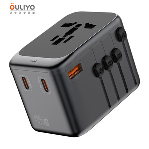 OULIYO Travel Power <b>Adapter</b> 45W <b>USB</b>-<b>C</b> PD Multi Country <b>Plug</b> Outlet for iPhone 16 - Product Image 3