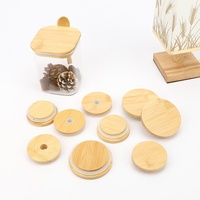 Couvercles en bois avec trous pour bocaux Mason, joints d'étanchéité en silicone pour bocaux en verre, design moderne et simple, marque Yusheng, transfrontalier