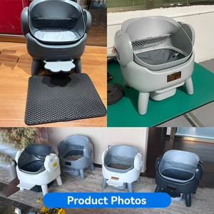 OKKPETS 2026 Automatische Katzentoilette mit Offenem Design Selbstreinigende Katzentoilette mit Vier Sicherheitssensoren für Mehrkatzen-Haushalte - Product Image 3