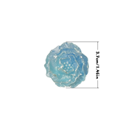 Carte Lumineuse Luciole 37mm Double Rose, Pendentif Épingle à Cheveux DIY Fait Main, Accessoires de Bijoux en Résine, Thème Fleurs Végétales, Noble et Éclatant