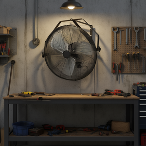 Ventilateur mural industriel 20 pouces 4650 CFM 3 vitesses pour garage et atelier - Product Image 2