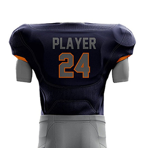 Uniforme de football américain entièrement personnalisé à manches courtes, léger, 100 % polyester, respirant, séchage rapide, pour activités de plein air - Product Image 6