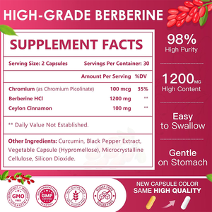 Rosebest Grosir OEM Label Pribadi Alami 1200mg Organik <span class=keywords><strong>Berberine</strong></span> HCL Kapsul Suplemen Berkualitas Tinggi dengan Kayu Manis Ceylon - Product Image 6