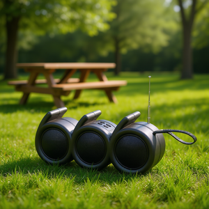 Altavoz Portátil Myrva con Energía Solar, Radio Bluetooth, Uso en Exteriores, 100-300W, Rango Completo, Carcasa de Plástico - Product Image 2