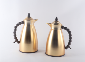 <span class=keywords><strong>Set</strong></span> di 2 Thermos Arabi di Lusso da 1000ML e 700ML, Caraffa Termica Rosa per Caffè e Tè, Servizi da Tavola Dorati e Argentati - Product Image 2