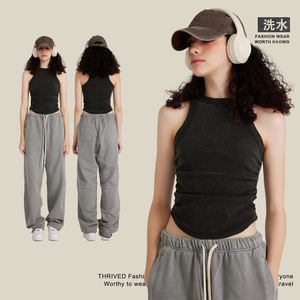 เสื้อกล้ามออกกำลังกายสำหรับผู้หญิงแบบสปอร์ต  รัดรูป  ไร้แขน  ทรง Racerback  ผ้าถักริบ  รับผลิตตามสั่งพร้อมปักโลโก้  เป็นมิตรต่อสิ่งแวดล้อม  ขายส่ง - Product Image 2