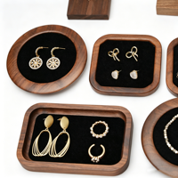 Présentoir à bijoux en bois, plateau au design exquis fait main, parfait pour les boucles d'oreilles, colliers, bracelets et accessoires féminins