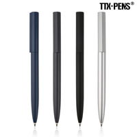 Stylo bille multifonctionnel de luxe rétractable en acier inoxydable, design sportif, 0,5 mm, idéal pour cadeaux promotionnels en gros de haute qualité