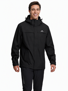 Pioneer Camp Men's Waterproof Rain Jacket Lightweight Hooded Shell Coat For Hiking &Outdoor With 3 Pockets Windbreaker