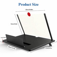MorSun 12" Screen Magnifier 3D HD Cell Phone Magnifying Screen Enlarger Projector for Movies Videos and Gaming