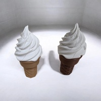 Jinccai Espada de Helado Retráctil, Accesorio de Broma, Juguete Divertido de Plástico Impreso en 3D, Cono de Helado Extensible, Regalo de Broma para Fiestas