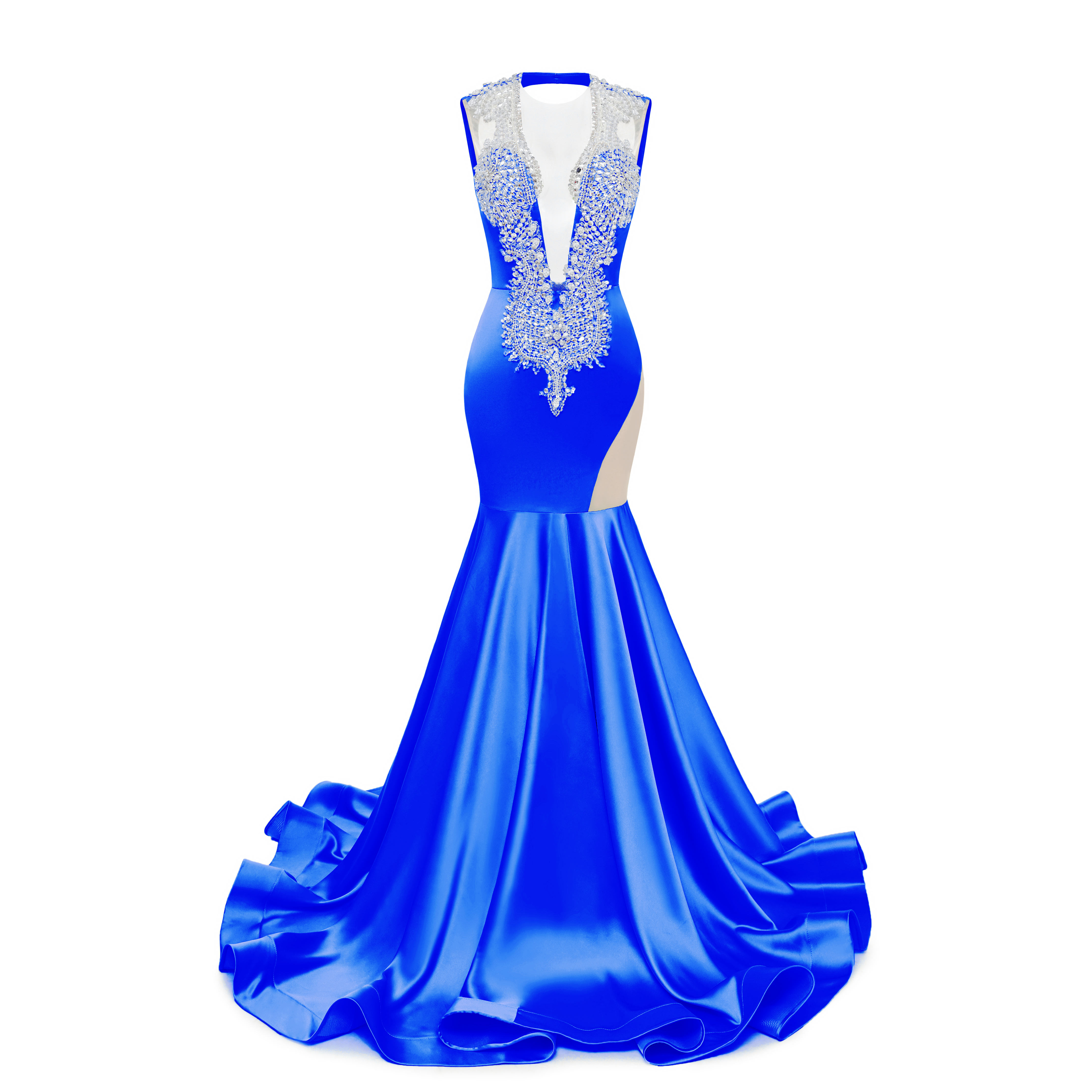 macy's royal blue dress Macy Royal-Blue Knot Front Maxi Chic Couture Online and royal blue Royal Blue Prom Two Piece