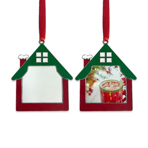 Factory Direct Sublimation Christmas Zinc Alloy Blank Ornaments Customizable Heat Transfer <b>Xmas</b> Decor for Holiday Party Gifts - Product Image 2