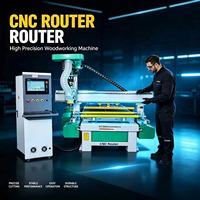 Routeur CNC pour le travail du bois ATC 1325 4 axes avec moteur NC Studio/DSP et boîte de vitesses pour la fabrication de meubles en panneaux, de meubles en kit et de portes de placards