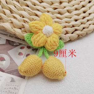 डेरा हस्तनिर्मित क्रोकेट आइटम चेरी डिजाइन लटकी गहने लकड़ी की सजावट ऊन धागे किट फूलों की बालियां - Product Image 3