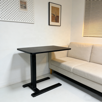 Bureau debout réglable en hauteur avec base en forme de H et vérin à gaz mobile, en fer durable, mobilier moderne pour la maison, le salon et la salle de café