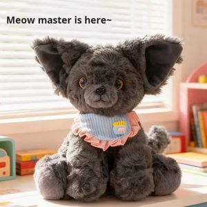 Lindo Peluche con Forma de Gato, Muñeco de Gato Sentado con Pelo Rizado, Adorno Decorativo Móvil, Regalo para las Fiestas - Product Image 3
