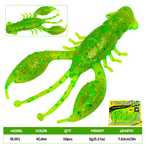 Señuelo Blando de TPE WildTrek Bionic Crawfish de 3 pulgadas y 5g con Aroma, Cebo de Criatura con Purpurina, Señuelo Blando de Cangrejo <span class=keywords><strong>para</strong></span> Pesca de Lubina con Texas Rig - Product Image 3